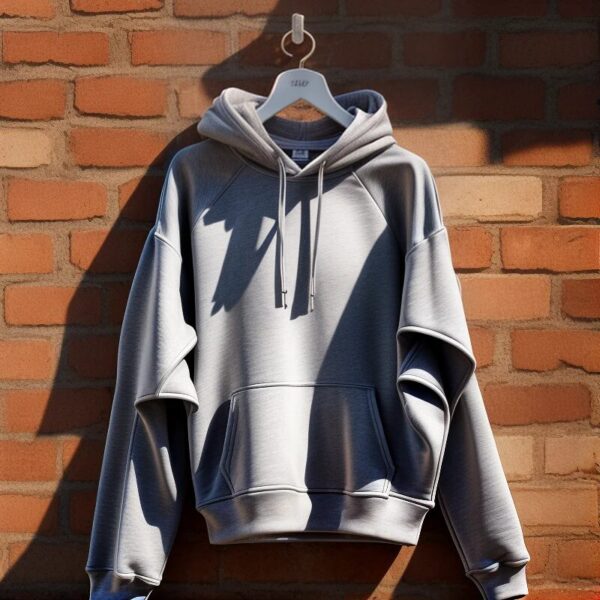 "Sudadera Gris Oversize con Capucha"